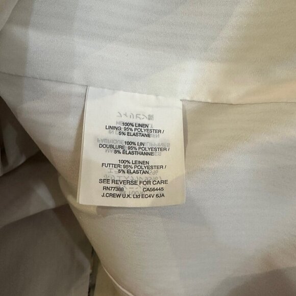 J.Crew Collection linen pineapple Campbell single button blazer - Picture 5 of 5